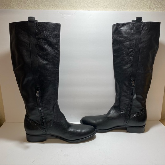 Sam Edelman "Prina” Studded Soft Black Leather Knee High Riding Boots size 11 - Picture 5 of 16